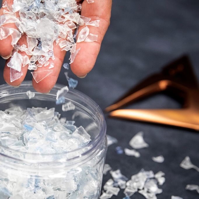 Pieces of plastic collected from the ocean to make the new seats of the CUPRA Born with SEAQUAL INITIATIVE