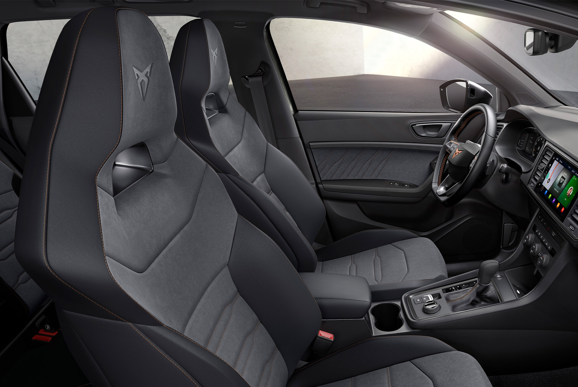 Interior view of the CUPRA Ateca Tribe Edition where the spirit of the tribe meets exclusive design, offering a premium driving experience.