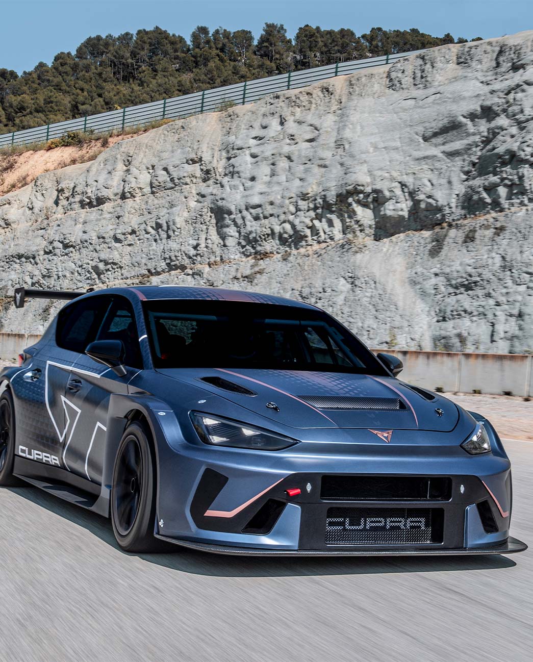 cupra leon vz tcr on the track, showcasing optimal control and performance.