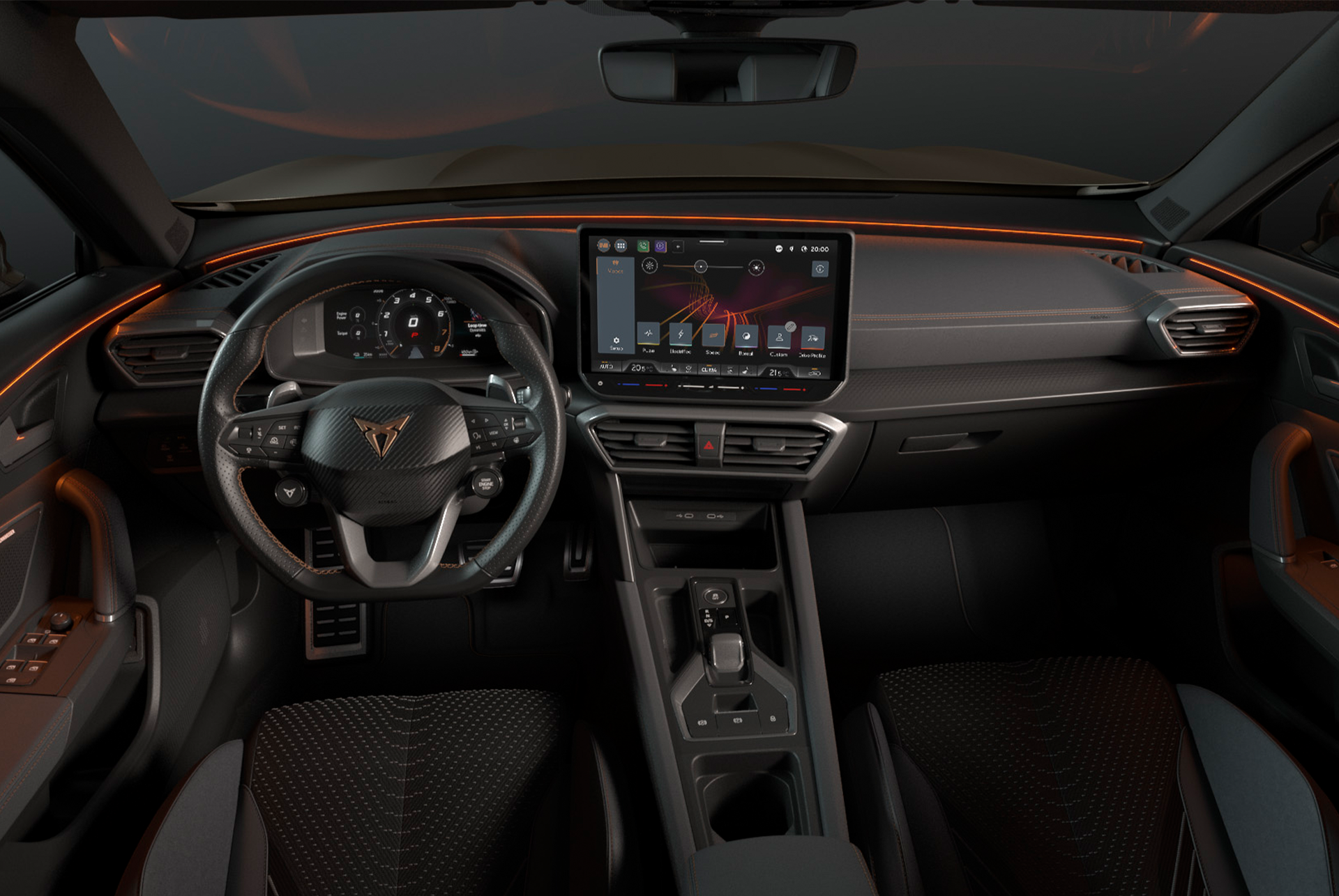 New CUPRA Formentor 2025 Edge equipment upgrade technology, ambient lighting and infotainment system. Keyless advanced, anti-theft system and a rear view camera.