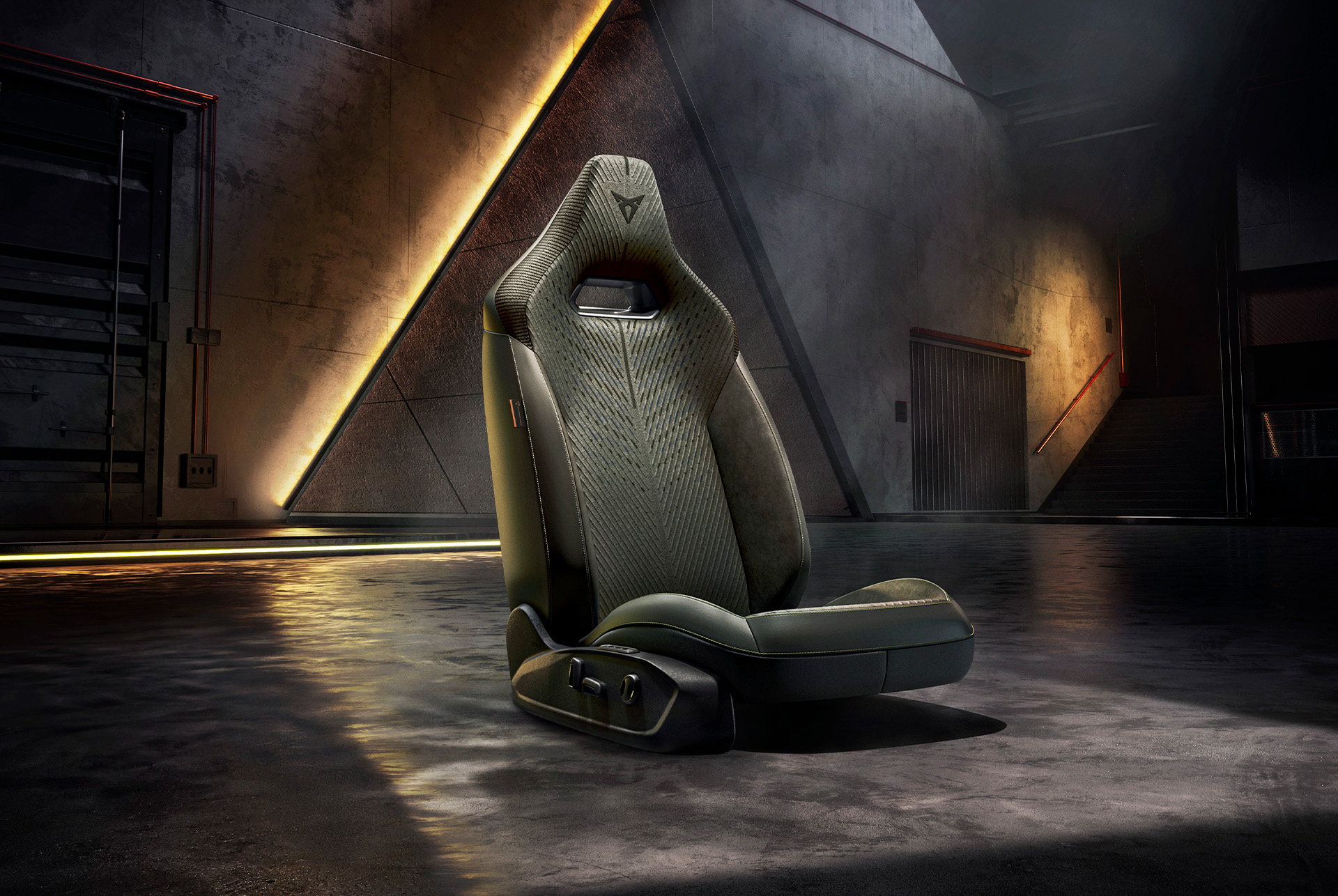 New cupra leon sportourer 2025 interior car design with tribe upholstery crafted in 3D-knitting technology. 