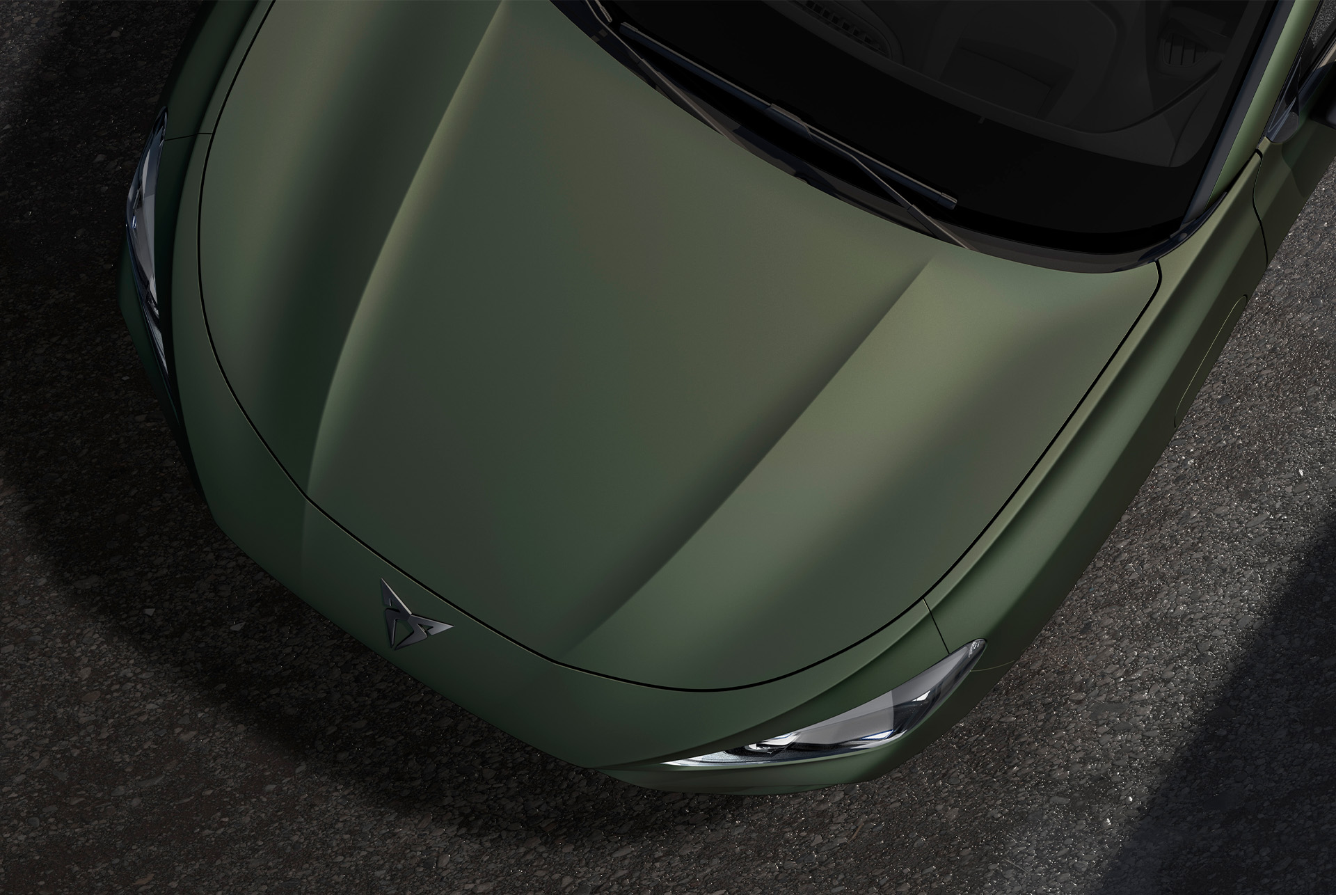 Bird’s eye view of new cupra terramar tribe edition 2025 in manganese matt