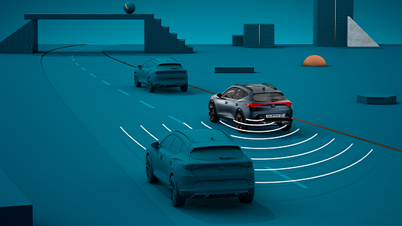 L'assistent de sortida i canvi de carril us adverteixen dels vehicles que s'aproximen.