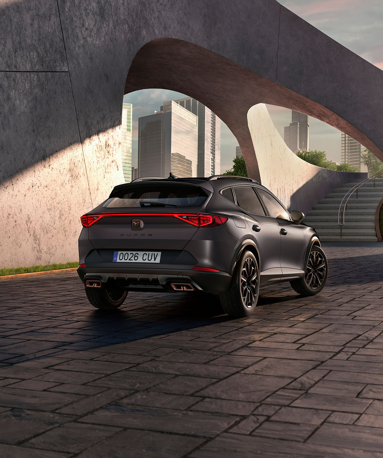 cupra formentor vz tribe edition cliff grey rear view