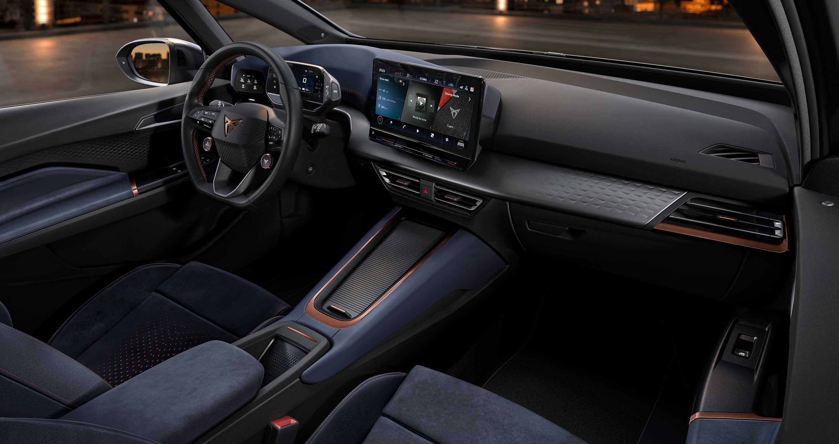 cupra born all electric interior view